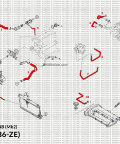 Mazda MX-5 NB 1.6 Coolant Hose Set Diagram