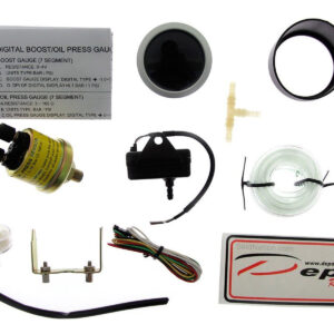 DEPO gauge 2in1 BOOST and OIL pressure package contents