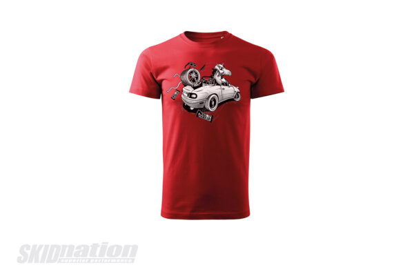 SkidNation Unicorn T-shirt Red