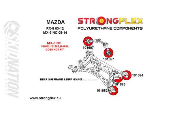 MX-5 NC Differential Polyurethane Bushings