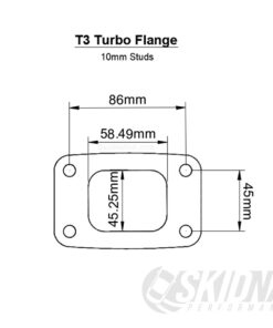 T3 Turbo Flange Measurements