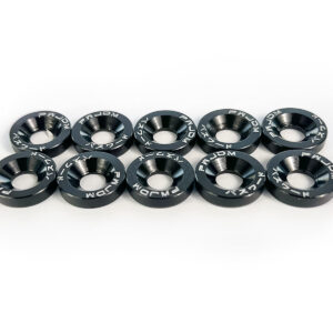 Black M6 Anodized Washers and Bolts – Low Rise