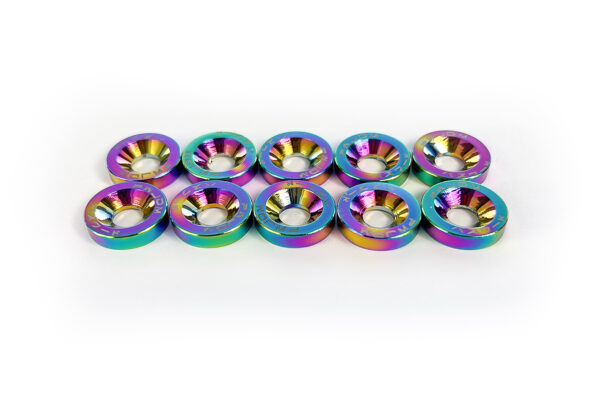 Chromatic M6 Anodized Washers and Bolts – Low Rise