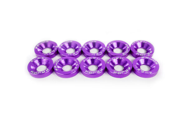 Purple M6 Anodized Washers and Bolts – Low Rise