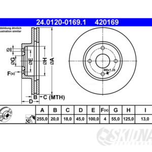 MX-5 NA/NB Ferodo Front Brake Disc 255 mm