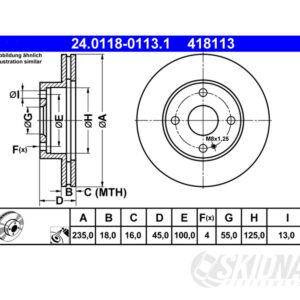 MX-5 NA 1.6 ATE Front Brake Disc 235 mm