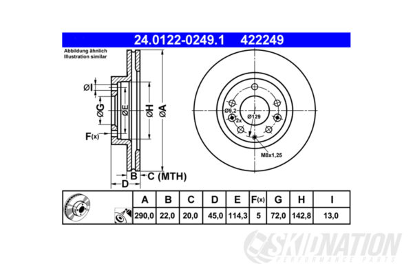 MX-5 NC Ferodo Front Brake Disc 290 mm