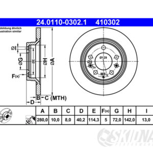 MX-5 NC Ferodo Rear Brake Disc 280 mm