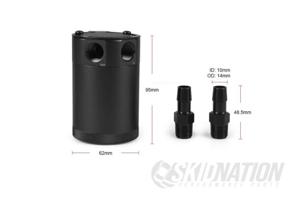 Oil Catch Tank XS - Dimensions