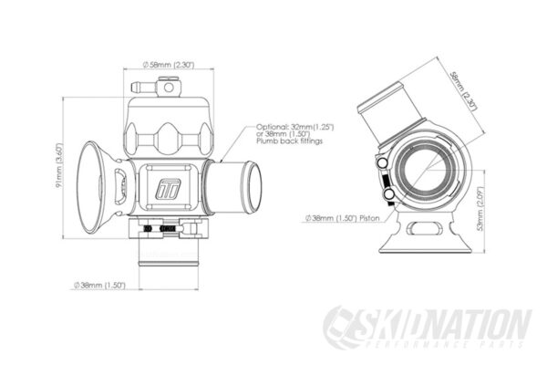 Turbosmart Blow Off Valve 38 mm Supersonic Universal