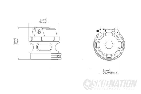 Turbosmart Blow Off Race Port 52 mm Universal