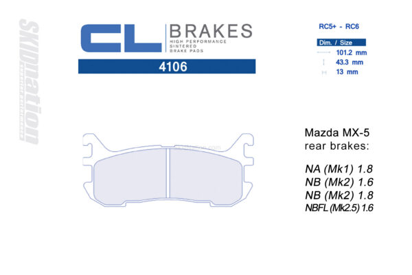 4106RC5+ / RC6 CL Brakes Mazda MX-5 Miata