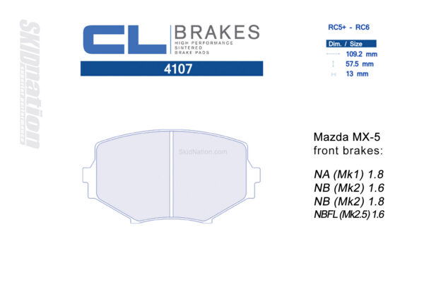 4107RC5+ / RC6 CL Brakes Mazda MX-5 Miata