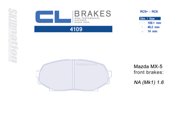 4109RC5+ / RC6 CL Brakes Mazda MX-5 Miata