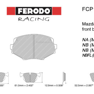 Ferodo DS2500 FCP1011H front MX-5 pads