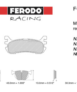 Ferodo DS2500 FCP1012H rear MX-5 pads