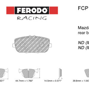 Ferodo DS2500 FCP1894H rear MX-5 pads