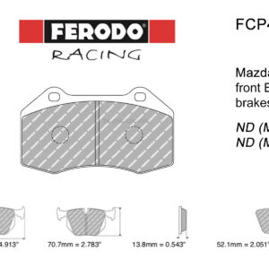 Ferodo DS2500 FCP4821H front MX-5 pads