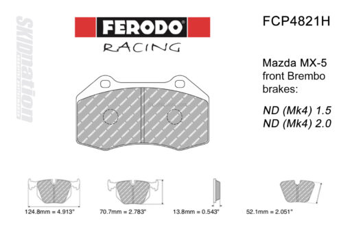 Ferodo DS2500 FCP4821H front MX-5 pads