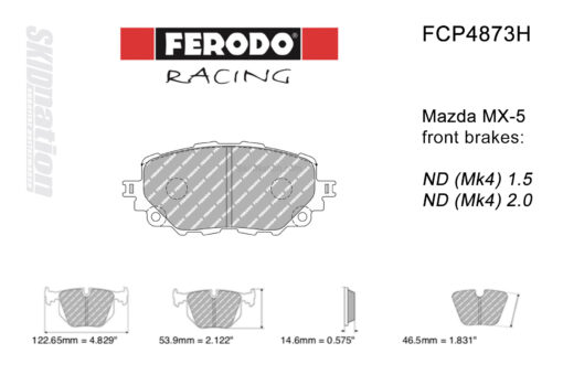 Ferodo DS2500 FCP1011H front MX-5 pads