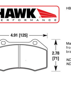 Hawk HB548N.590 front Brembo brake pads Mazda MX-5