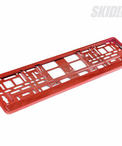 Licence plate frame red metallic SkidNation