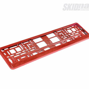 Licence plate frame red metallic SkidNation