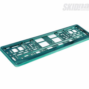 Licence plate frame turquoise metallic SkidNation