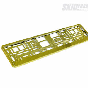 Licence plate frame yellow metallic SkidNation