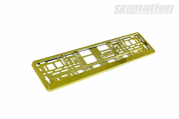 Licence plate frame yellow metallic SkidNation