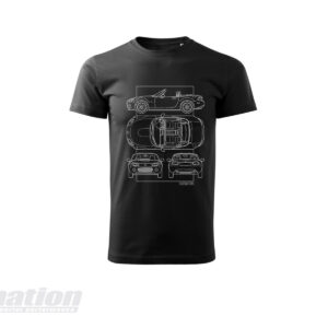 MX-5 NC SkidNation T-shirt blueprint black