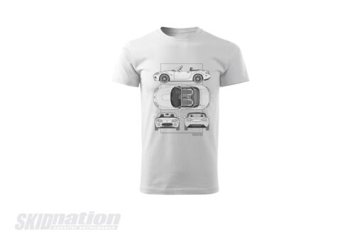 MX-5 NC SkidNation T-shirt blueprint white