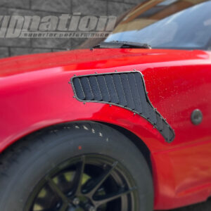 Mazda MX-5 fender vents installed BW side