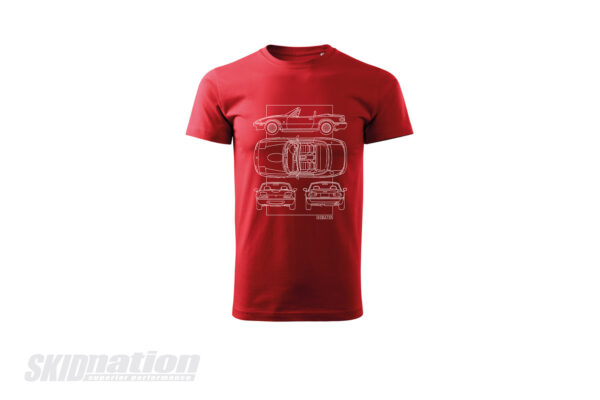 MX-5 NA SkidNation T-shirt blueprint red