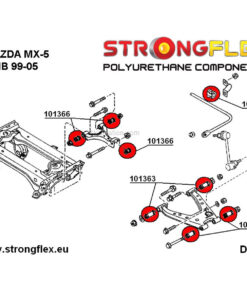 Mazda MX-5 NB rear suspension polyurethane bushings
