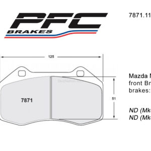 PFC 7871 front Brembo brake pads Mazda MX-5 Miata