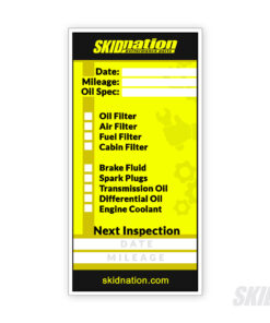 SkidNation service label sticker